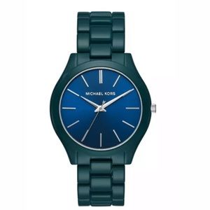 Michael Kors Women's Slim Runway Three-Hand Blue